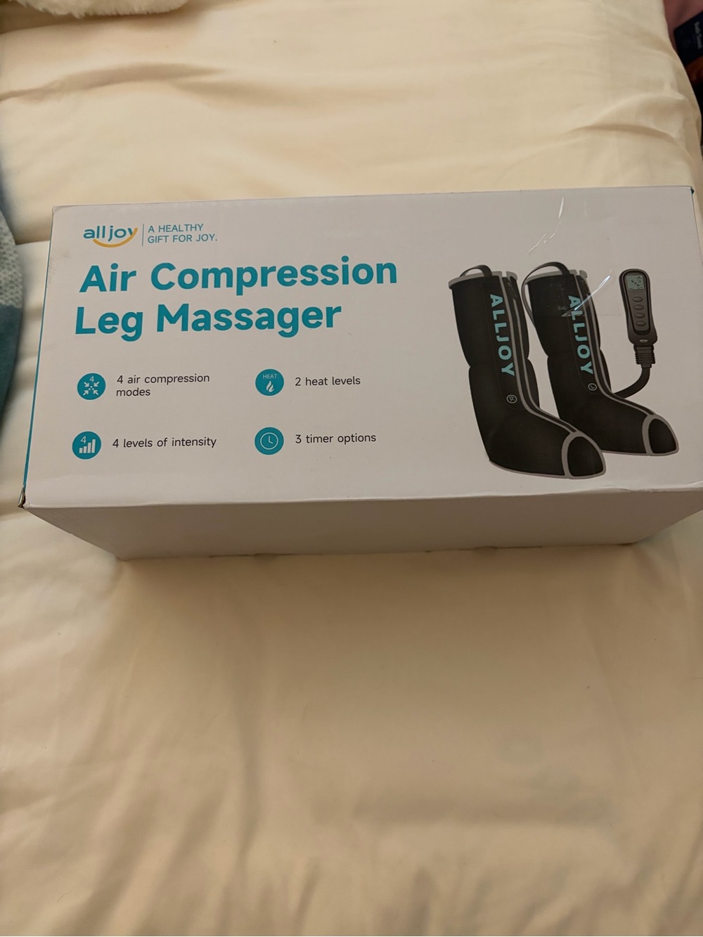 ALJOY Air Compression Leg Massager in Black and Teal